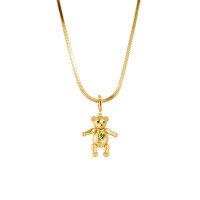 wholesale 925 Sterling Silver Fashionable and Cute Small Bear Pendant Without Chain, with Openable and Movable Belly, Featuring Brushed Craftsmanship-INS cute bear pendant>925 silver