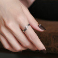 wholesale Sterling Silver Retro Minimalist English Letter Ring Ins Style Fashion Trendy Index Finger Ring for Women-0-2