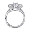 wholesale S925 Sterling Silver Rose Four-Leaf Clover Jewelry Wholesale, Branded Personalized Export Zircon Ring for Women-0-2
