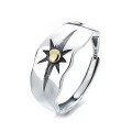 wholesale S925 Sterling Silver Indian Sun Ray Fashion Ethnic Wide Adjustable Ring-0-4
