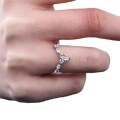 wholesale S925 silver new V-shaped marquise zircon geometric minimalist personality ring for fashionable commuting-0-3