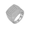 wholesale S925 Silver European and American Cross-Border Bestseller Full Moissanite Men's Ring Fashion Sparkling Hollow-Out Hip-Hop Trend Factory Direct-0-4