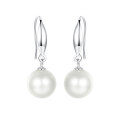 wholesale S925 Sterling Silver Pearl Ear Hook Earrings for Women, Long Elegant High-End Fashion Statement Drop Earrings, Trendy Niche Dangle Earrings-0-4