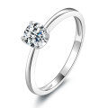 Metal Geometric Design Classic Round Diamond Ring Fashion Luxury Versatile Wholesale Jewelry-0-3