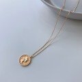 wholesale Vintage European Queen Coin Necklace for Women, Double-Sided Baroque Pendant, Luxury Portrait Round Pendant Design with Metal Material-0-3