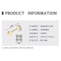 S925 Sterling Silver Four-Leaf Clover Moissanite Bracelet for Women-Niche Four-Leaf Clover ERDING [K Gold]  925 Silver
