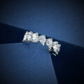 wholesale S925 Sterling Silver 25-Point Pear-Shaped White 4*6 High-Carbon Diamond Full-Drill Ring for Women, Size 5-9 Available-0-1