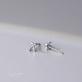 wholesale 925 Sterling Silver Cross X Letter Stud Earrings For Women-0-4