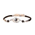 wholesale Metal material, one-piece order personalized European and American popular photo projection bracelet, unisex couple love bracelet, minimalist style-0-3