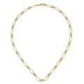 wholesale 18k Gold Plated Silver 45mm Round D Color Moissanite Paperclip Necklace in Vintageins-0-0