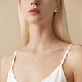 wholesale 18k Gold Plated S925 Sterling Silver Opal Teardrop Necklace With Matching Earrings And Tassel Pendant-0-4