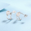 wholesale S925 Sterling Silver Ear Studs Moissanite Earrings Freshwater Pearl Earrings New Fashion Korean Style Ready-to-Ship Wholesale-0-1