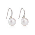 wholesale 925 Sterling Silver Freshwater Pearl Ear Studs, Minimalist High-End Elegant Ear Jewelry for Women Wholesale, Ear Hooks-0-4