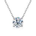 S925 Sterling Silver Zircon Necklace, Minimalist and Luxurious Pendant-0-6