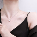 Metal Butterfly Pendant Necklace with Zircon-0-2