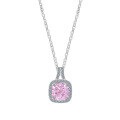 S925 Silver Bling Crystal Women's Earrings and Necklace Set-0-3