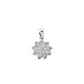 wholesale 990 Silver Sunflower Five-Petal Rotating Lotus Pendant for Women, Minimalist Design, Versatile Silver Jewelry-0-4