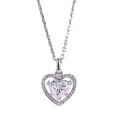wholesale 925 Silver 6*7mm Heart-shaped Minimalist Necklace, Small Niche Design Women's Collarbone Necklace, Live Stream Drop Shipping-0-4