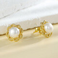 wholesale 925 Sterling Silver, Small Fragrance Style Freshwater Pearl Ear Studs, Minimalist, Niche, Exquisite Earrings, High-End Women's Earrings Wholesale-0-1