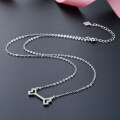 wholesale S925 Sterling Silver Small Bone Pendant Women's Personality Minimalist Korean Fashion Zircon Inlaid Bone Collarbone Chain Drop Shipping-0-3