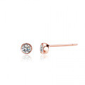 Rose Gold S925 Silver T-Bubble Earrings with Moissanite for Women-0-4