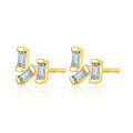 wholesale S925 Sterling Silver Geometric Zircon Stud Earrings, High-End Ins Style Minimalist Earrings for Daily Wear-0-4