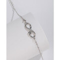 wholesale 925 Sterling Silver Infinite Love Figure 8 Bracelet for Women, Light Luxury, Daily Korean Niche Design, Crossed Hearts Student Best Friend Jewelry-0-1
