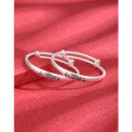 wholesale 999 Sterling Silver Baby Bracelet, Year of the Snake Silver Bangle, Silver Lock Longevity Lock, Unisex Infant Full Moon Silver Jewelry-0-7