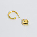 wholesale S925 Sterling Silver Summer Short Minimalist Heart Stud Earrings Korean Simple Style Polished Heart-shaped Female Earrings G9962-0-3
