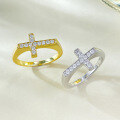 wholesale 925 Silver Gold Plated Moojing Jewelry New Minimalist Ins Style Daily Versatile Ring Women'sCross-Border Design-0-3