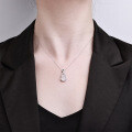 Metal Pendant Necklace, 2025 Translucent Gourd Design, Chalcedony, Summer New Chinese Style-0-2