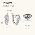 Sterling Silver Exaggerated European Cross-border Earrings with Moissanite Stars [Clearance Free Shipping]-0-11