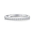 wholesale S925 silver Shiguang stack ring for women, does not fade, fashionable and elegant, layered wearing, full circle ring, lightweight luxury moissanite ring-0-4