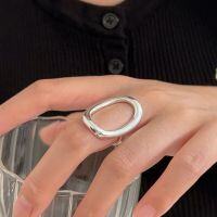 wholesale S925 Sterling Silver Geometric Ring for Women, Light Luxury with a Sense of High-End Exaggerated Line Wrapping Adjustable Open Finger Ring-Sterling silver