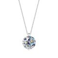 Sterling Silver 5-Carat Moissanite Six-Prong Pendant Necklace-0-4