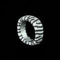 wholesale 925 Silver Gold Plated Ring with High Carbon Diamond Zebra Pattern, Yang Zi Same Style Exquisite Fashion Versatile Jewelry Women's Ring-0-0