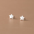 wholesale 999 Sterling Silver Exquisitely Simple Advanced Niche Design Fresh and Delicate Star Earrings M06235-0-3