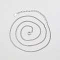 wholesale 925 Sterling Silver Plated 18k White Gold Side Link Basic Necklace Women's Fashion Minimalist Versatile Choker Short Wholesale-0-5