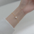 wholesale S925 silver spacer bead pearl bracelet Korean-style simple and fresh summer hand accessory batch S4862-0-1