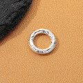 wholesale S925 Sterling Silver Circular Pendant Bead Stringing Components Tube Beads DIY Bracelet Donut Necklace Factory Direct-0-4