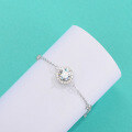 wholesale S925 Sterling Silver Simple, Stylish, and Fashionable Light Luxury Moissanite Bracelet for Women, Niche Design Cute Hand Jewelry Wholesale-0-1