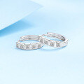 wholesale PT950 Platinum Plated 925 Sterling Silver Small Earrings with Moissanite for Women, Factory Direct Wholesale Ear Jewelry-0-1