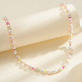 wholesale S925 Sterling Silver, Cultured Freshwater Pearl, 14K Adjustable Collarbone Necklace Factory Direct-0-4