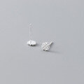wholesale S925 Sterling Silver Sweet and Cute Ins Style Polished Crossed Heart Stud Earrings Women's Elegant Jewelry M05388-0-9