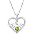 wholesale 925 Sterling Silver Cross-Border 5A Zircon Heart Necklace for Women Silver Pendant Jewelry-0-8