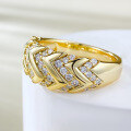 wholesale S925 Gold-Plated Ins Style Rippling Stackable Ring, Mu Jing Jewelry's New Romantic Series-0-2