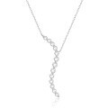 wholesale 18k Gold, Platinum, Cultivated Diamond, S-Shaped, Cold Style, Women's Necklace, Collarbone Chain-0-4