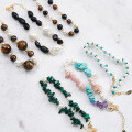 wholesale Metal material with tiger's eye stone, shell, and pearl bead bracelet, new style factory wholesale-0-2