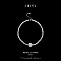 Metal Fashionable Elegant Versatile Premium Bracelet for Women-S925 Sterling Silver + Zircon  925 Silver