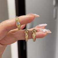 wholesale S925 Sterling Silver Vintage Light Luxury Cross Knot Diamond Ring, Retro Niche Irregular Twist Line Ring for Women-No diamond model Adjustable opening